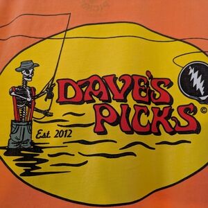 Orange Long Sleeve Shirt with Graphic Print